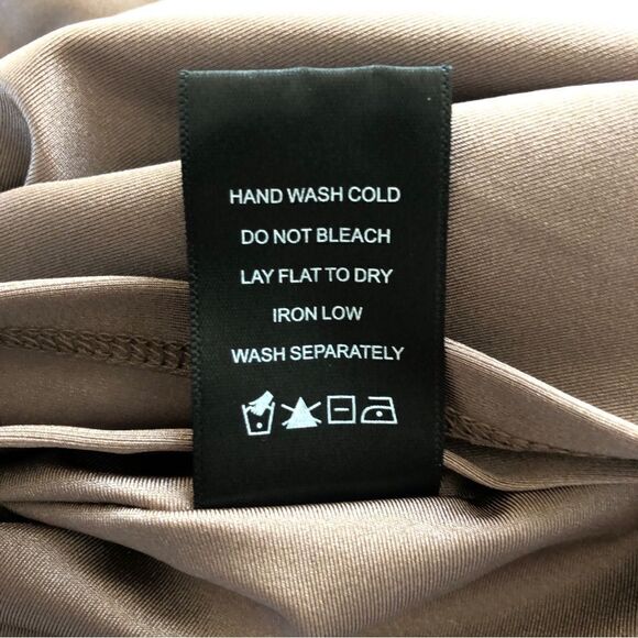 Michael Costello x REVOLVE Philip Midi Dress in Taupe Bodycon Lace Trim Halter - Picture 10 of 14